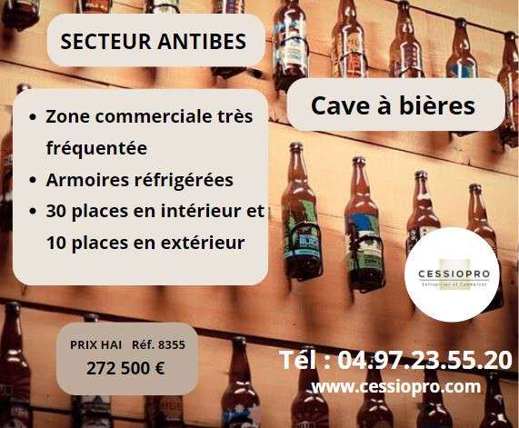 Vend cave à bière à emporter et sur place Antibes