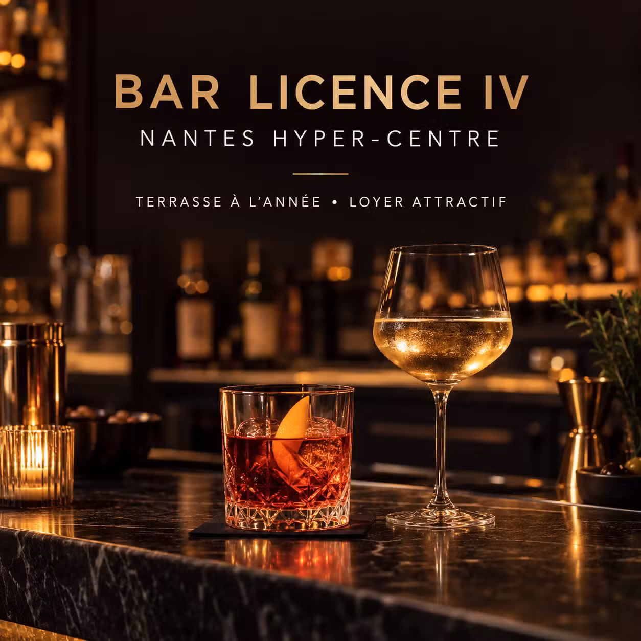 Vente bar du soir à Nantes centre  emplacement n°1