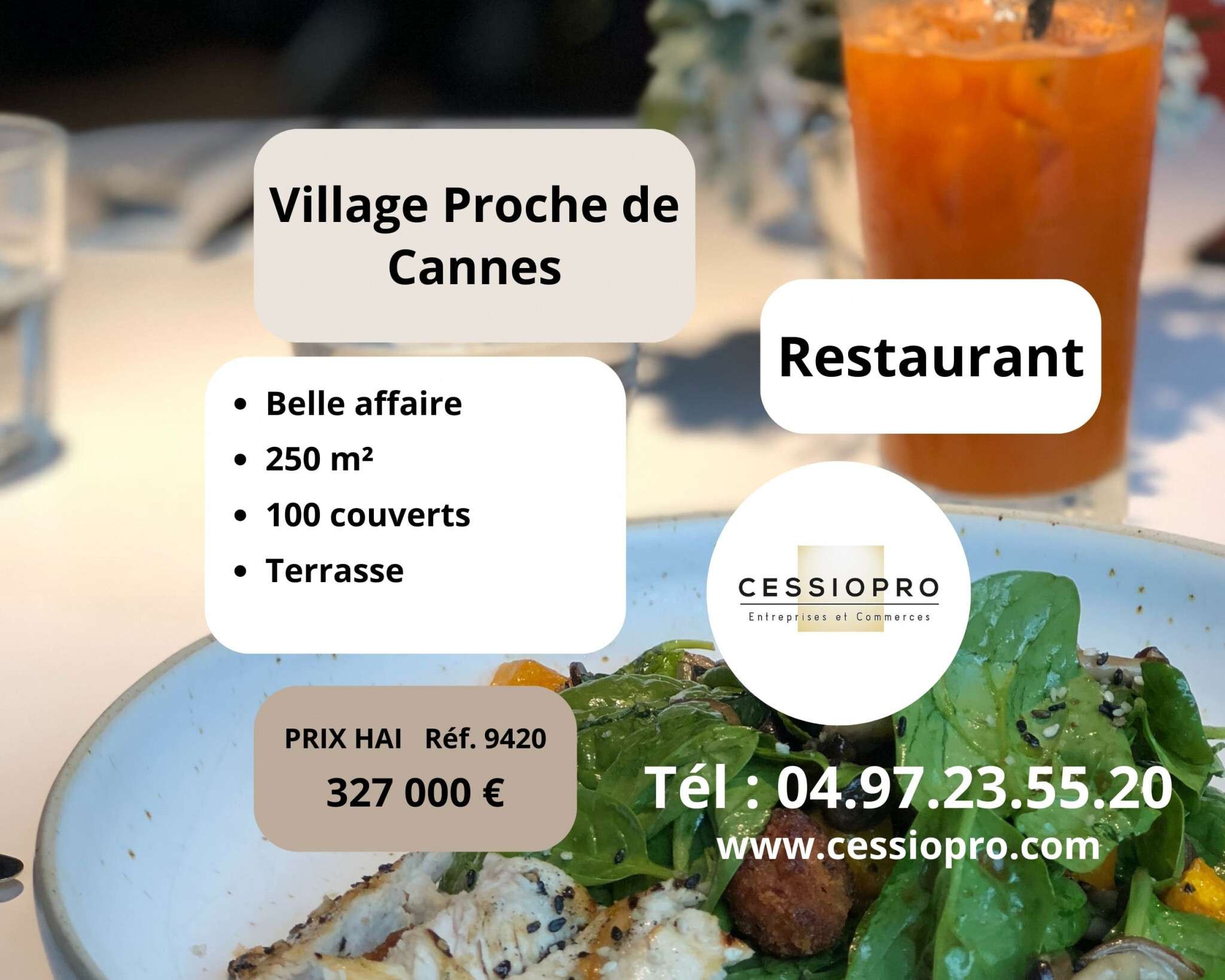 Vente restaurant traditionnel à Golfe Juan