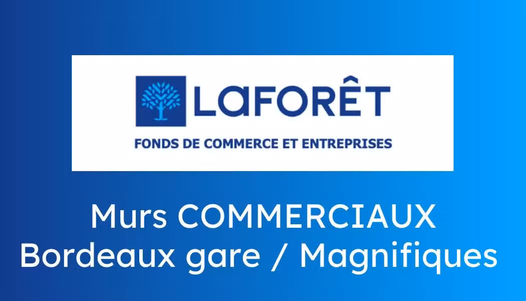 Vente magnifiques murs commerciaux à Bordeaux Gare