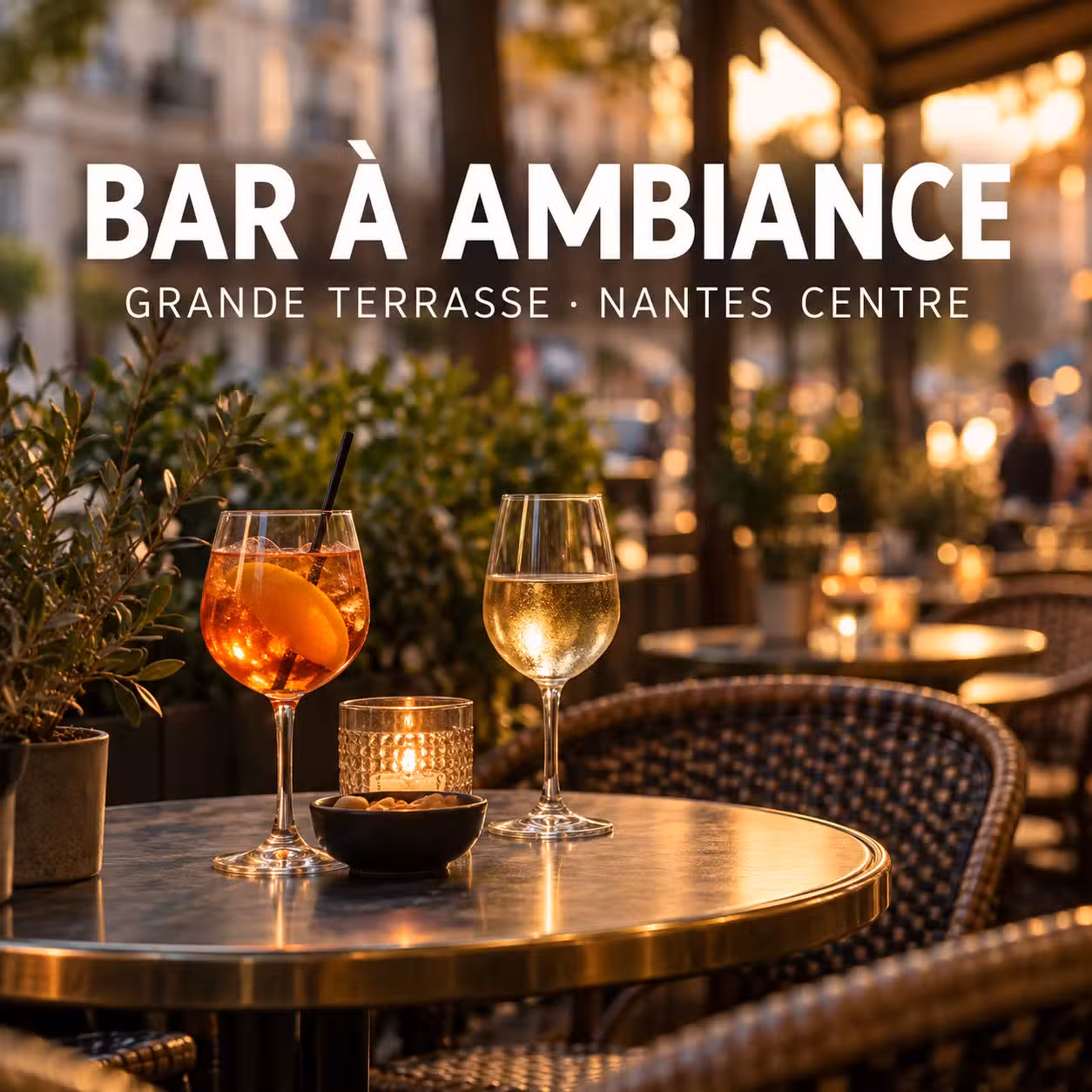 Bar à ambiance grande terrasse Nantes centre