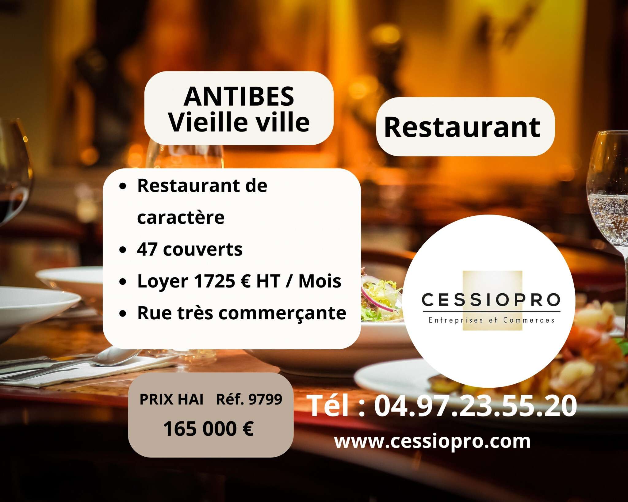 AV restaurant de caractère vieille ville Antibes