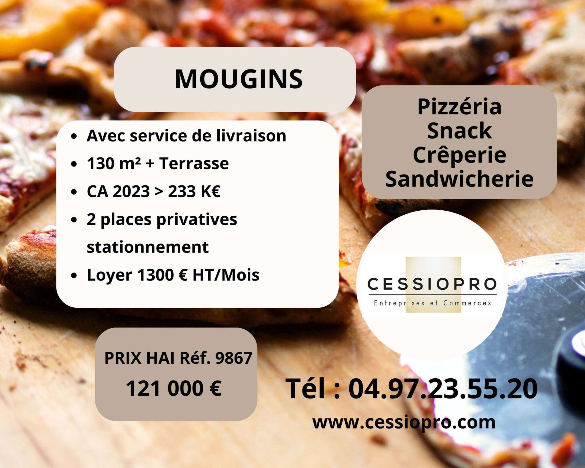 AV pizzeria snack crêperie sandwicherie à Pegomas
