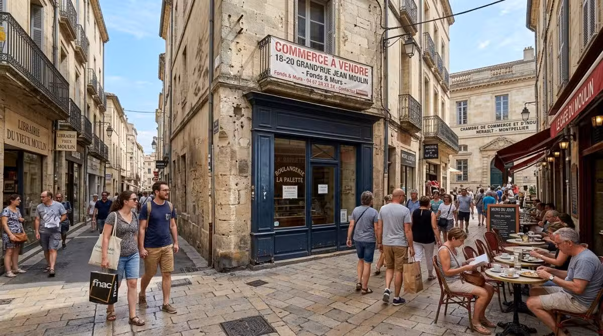 Vente murs 153m² en rue piétonne à Montpellier