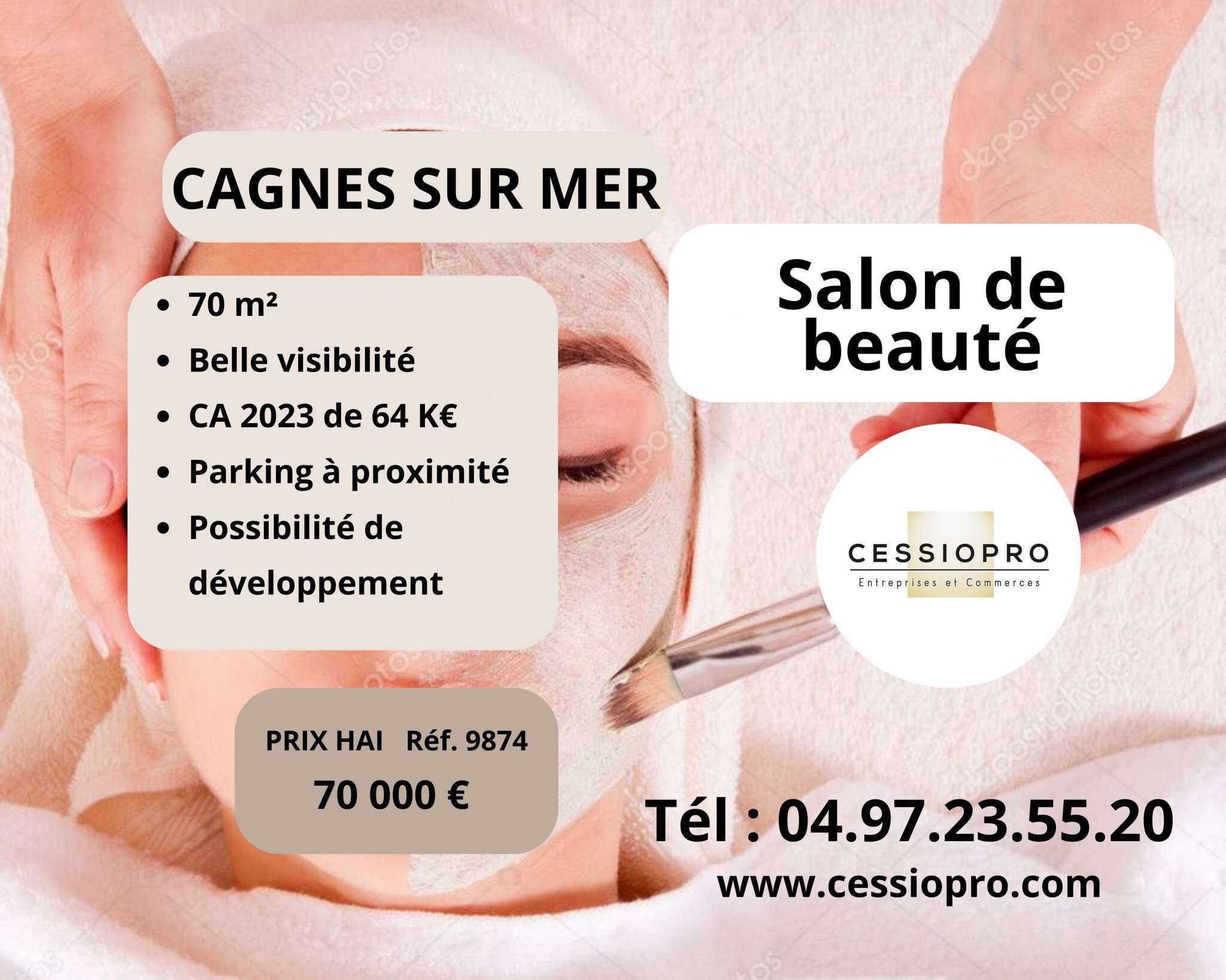 Vente salon de beauté de 70m² à Cagnes sur Mer