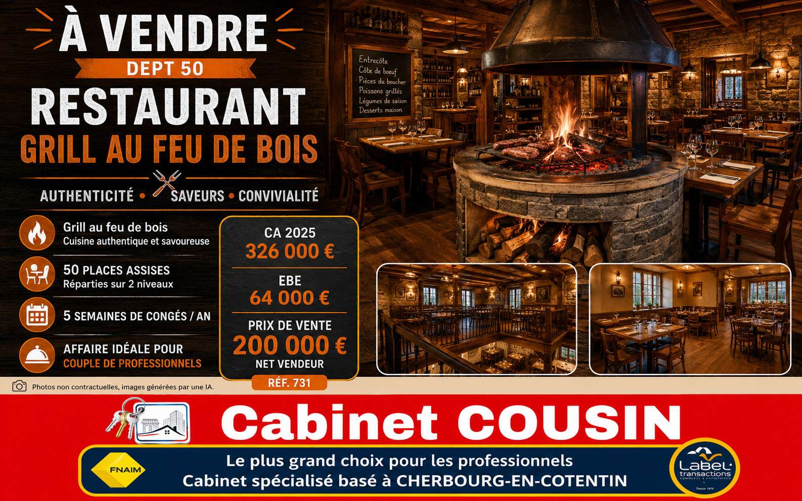 Vente restaurant grill à Cherbourg en Cotentin