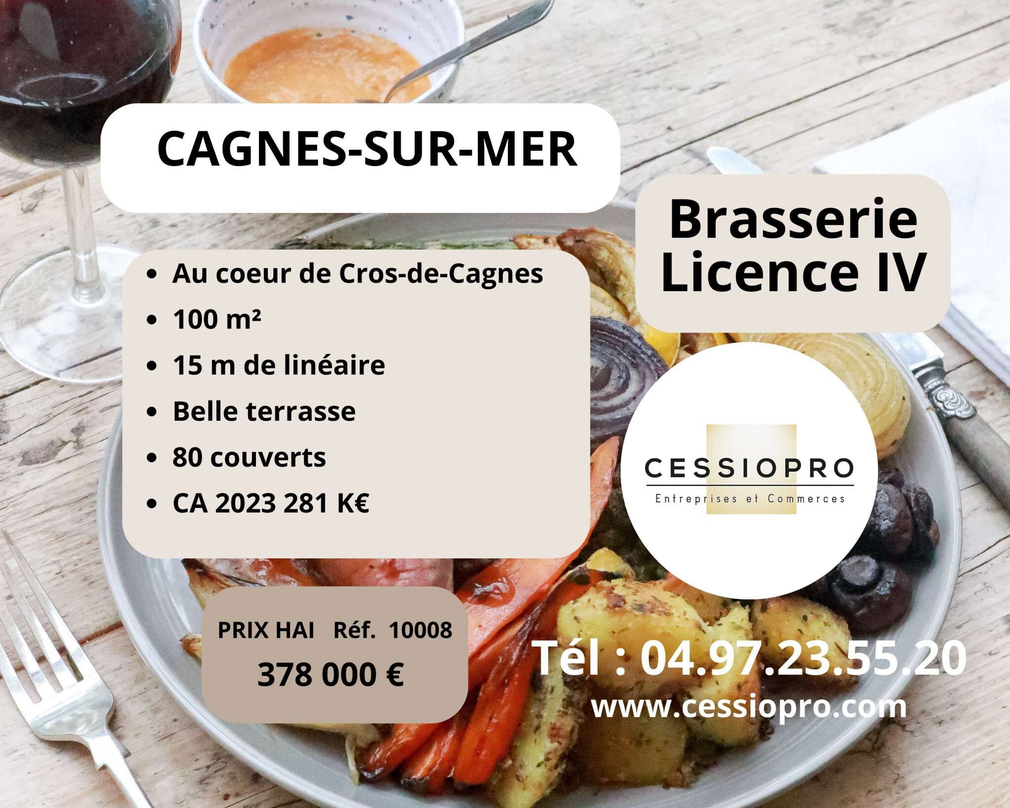 Vente brasserie lic IV de 1000m² à Cagnes sur Mer