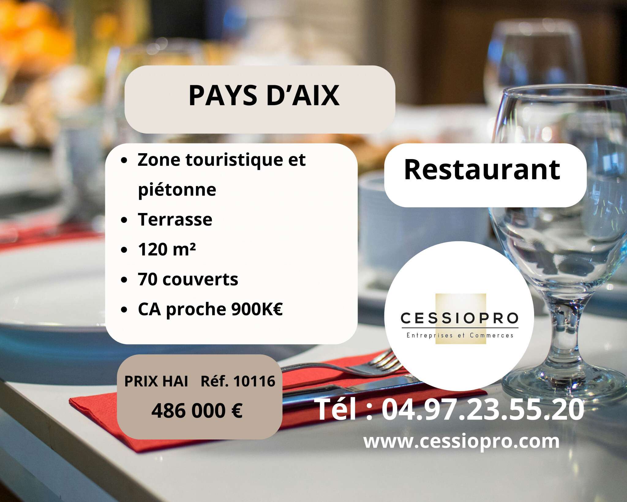 Vente restaurant traditionnel à Aix en Provence