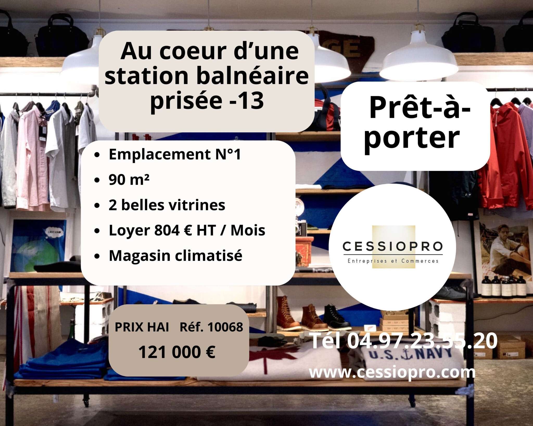 Vente FDC prêt-à-porter de 90m² empl N°1
