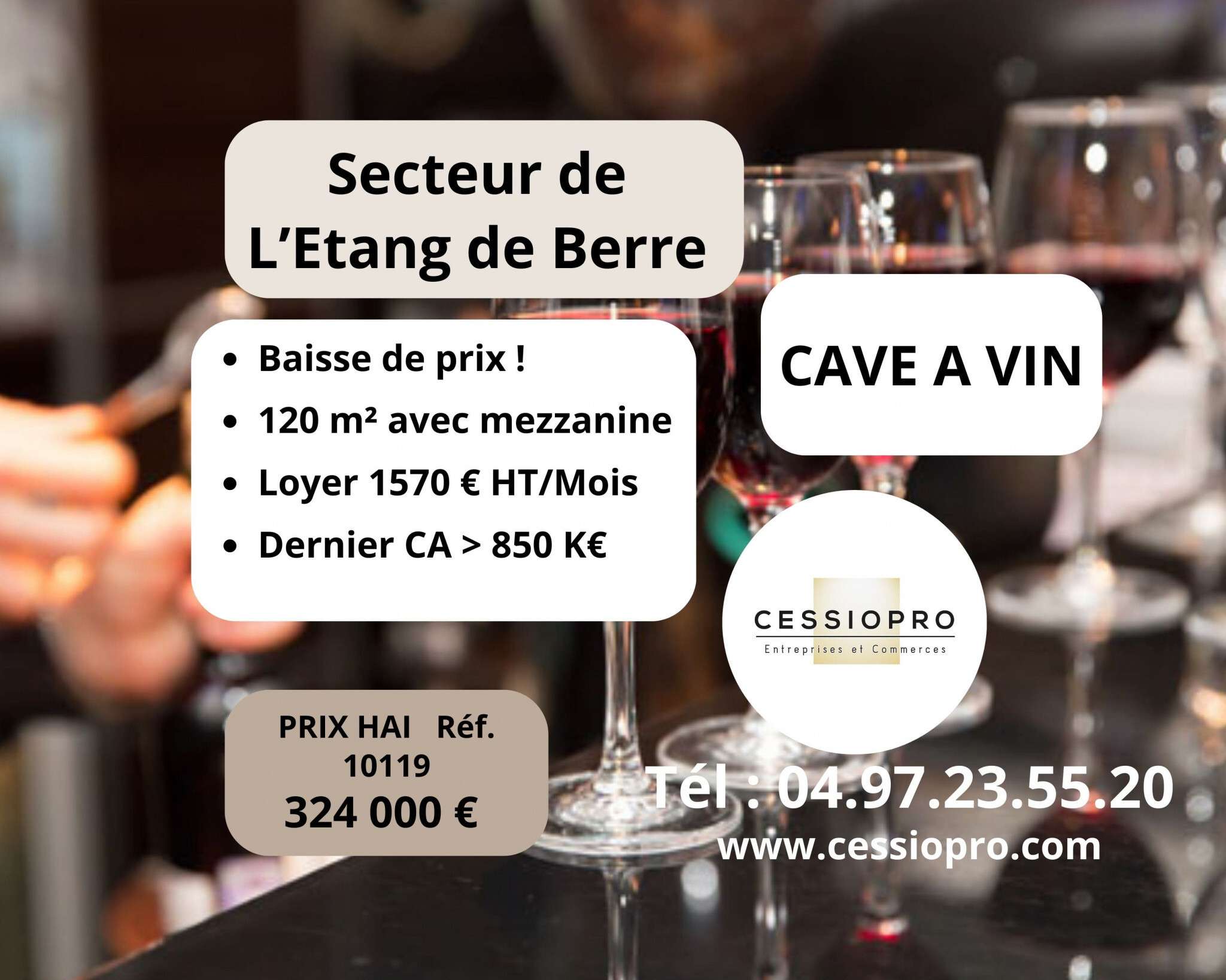 Vente cave à vin alcool Châteauneuf les Martigues