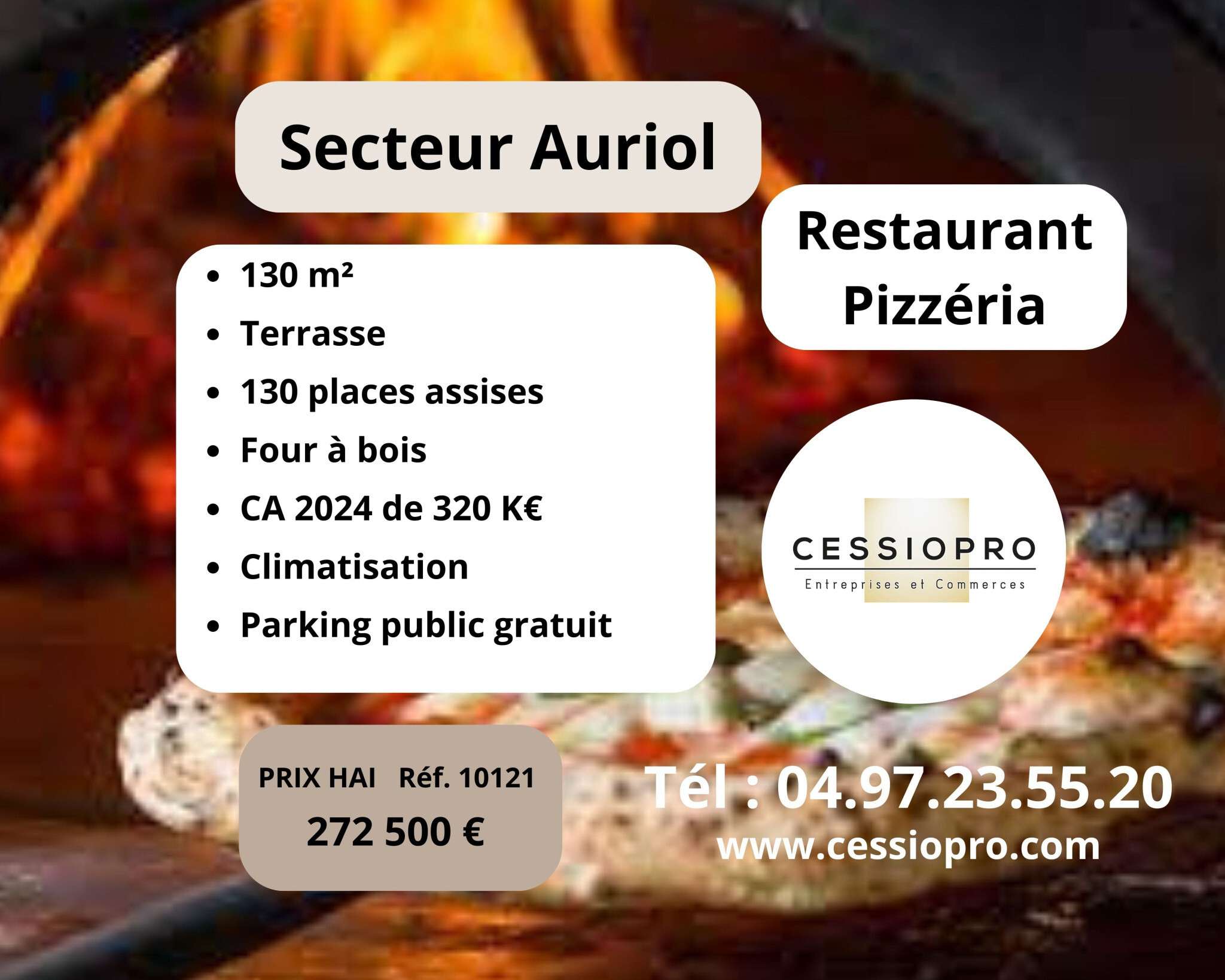 Cède restaurant pizzéria grill four à bois Auriol