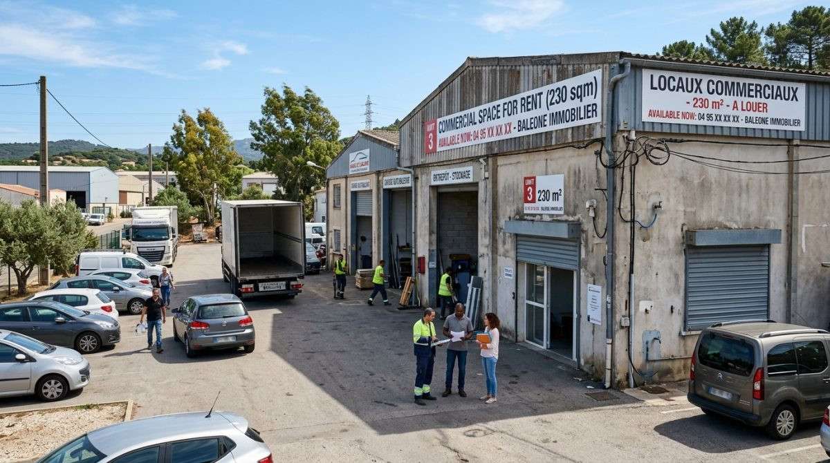 A louer local activités 230m² proche T22 Baleone