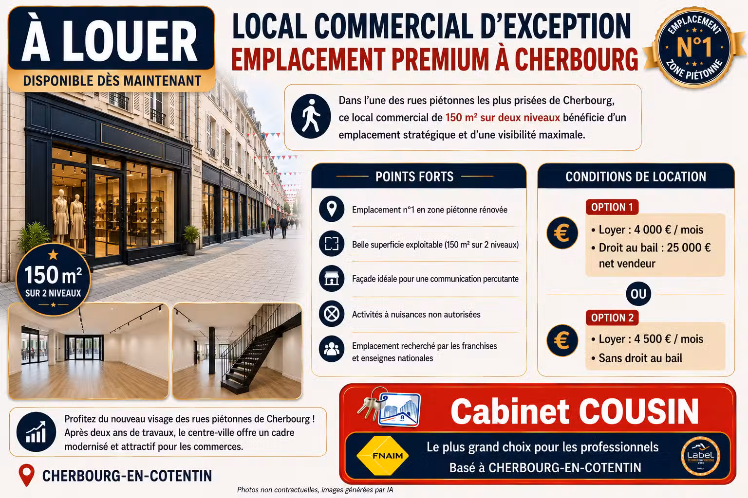 A louer local commercial d’exception à Cherbourg