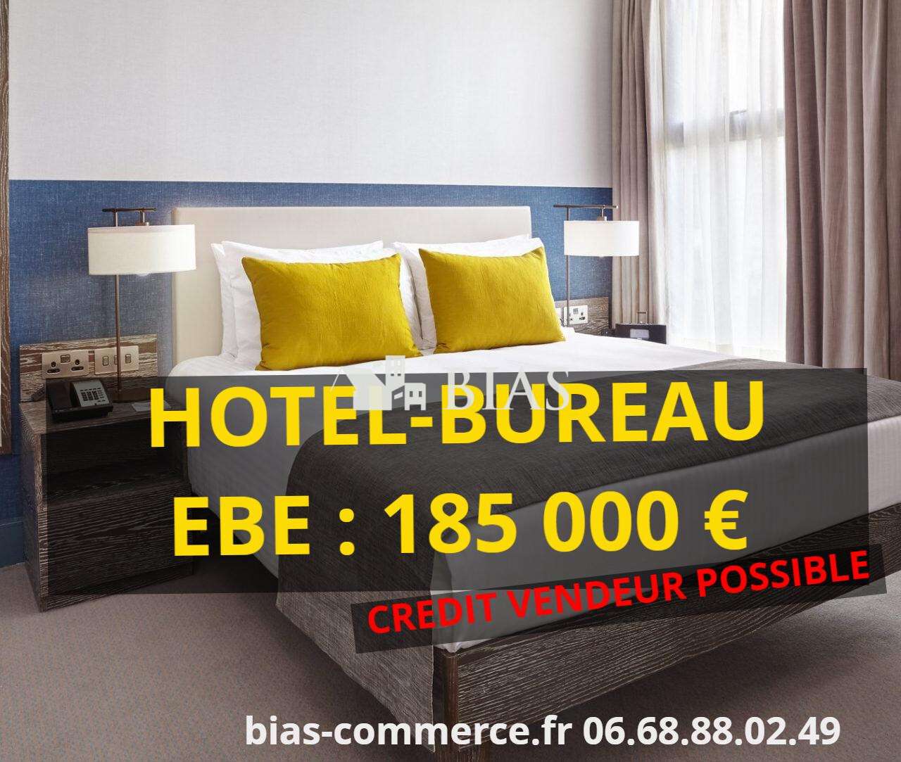 Hôtel bureau à vendre centre ville à 1h30 de Paris