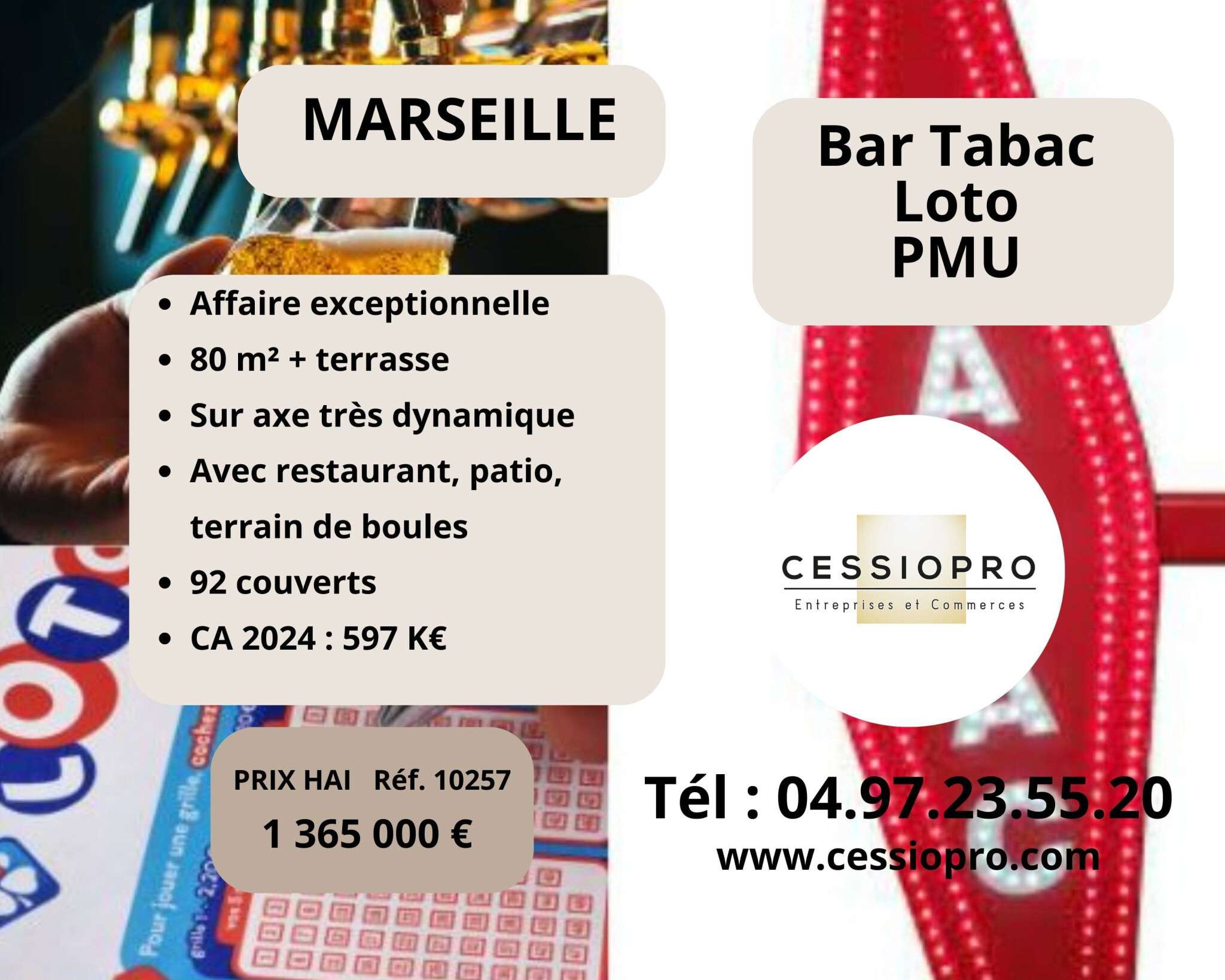 AV affaire exception bar tabac loto PMU Marseille