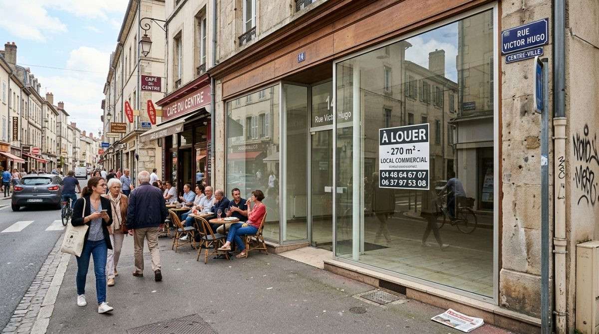A louer local 270m² sur axe passant à Cusset