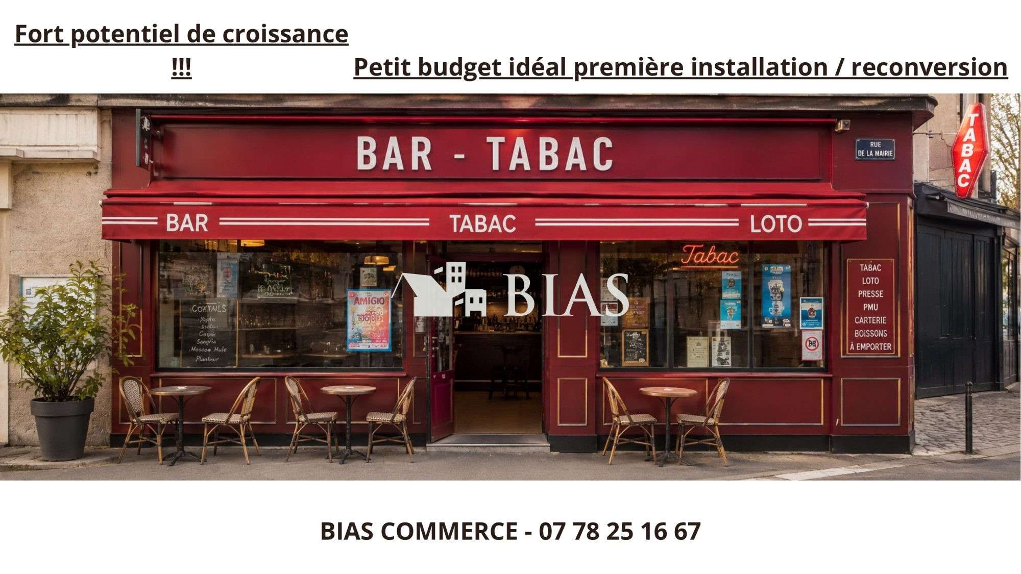 Vente fonds de Commerce Bar-Tabac proche de Rouen