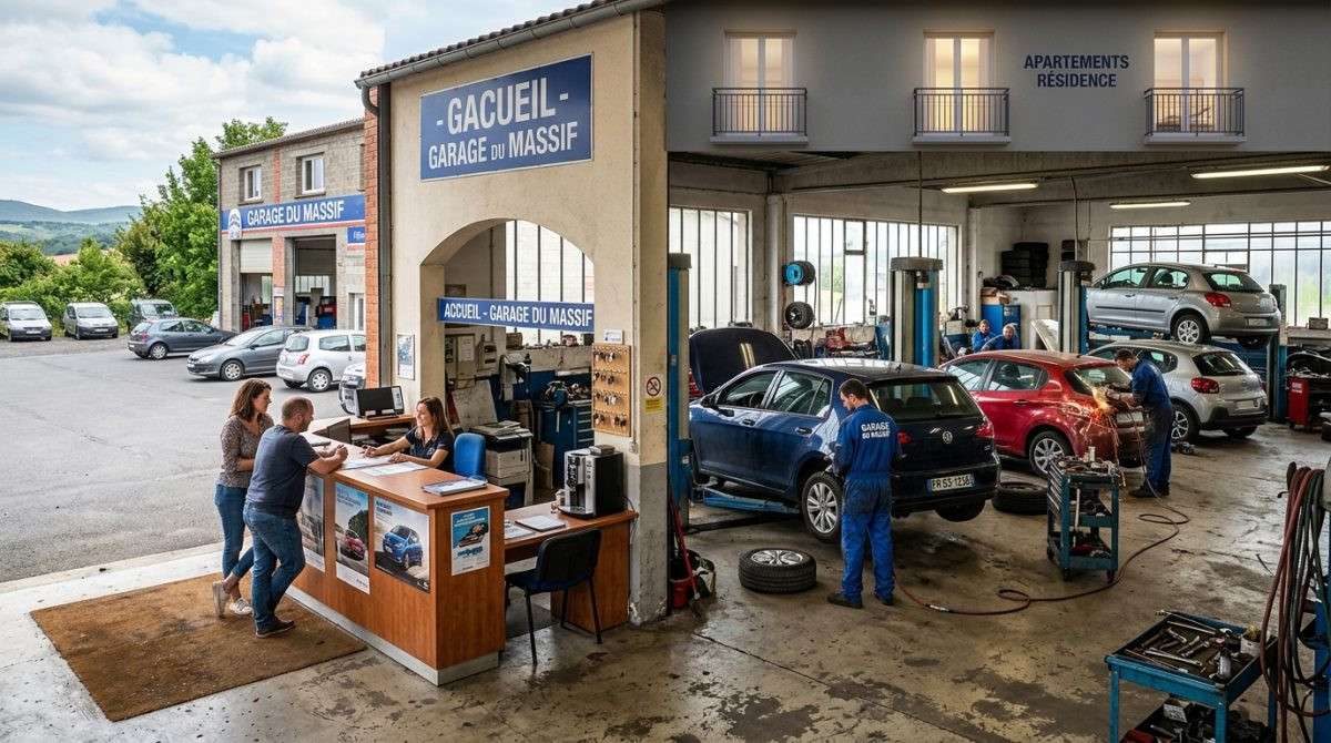 A vendre garage sous enseigne 45 min Clermont Fd