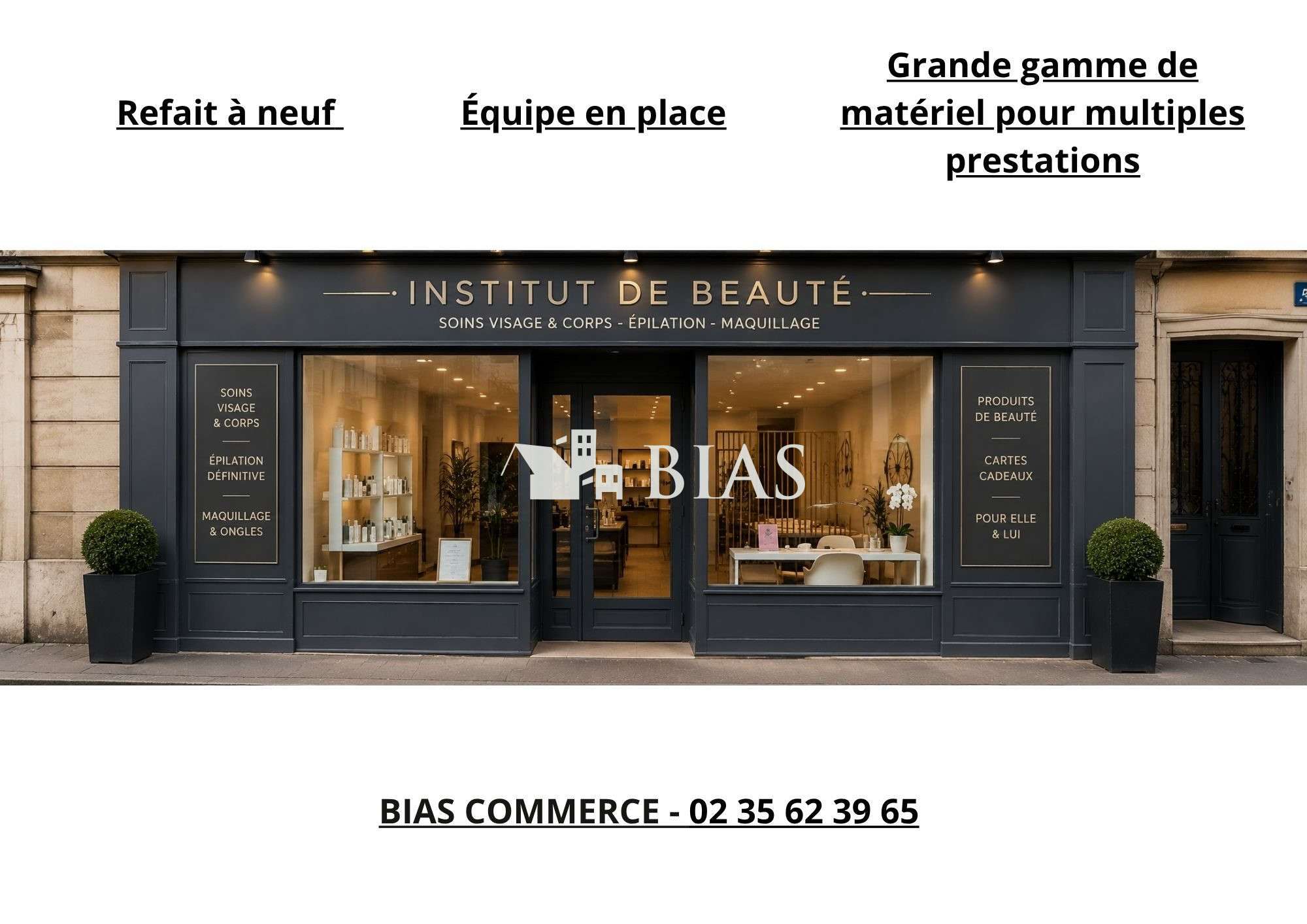 Vente salon de beauté bien être en Seine Maritime