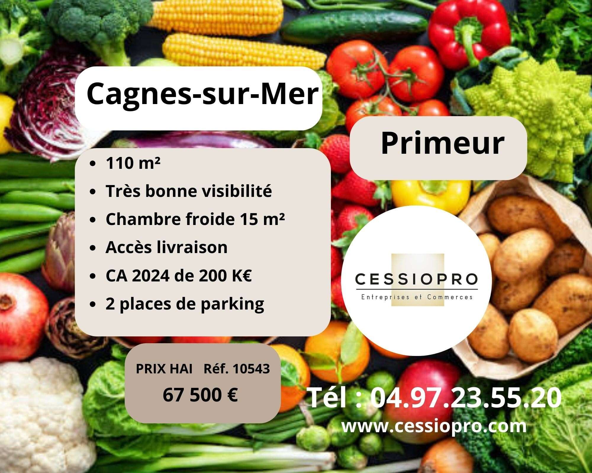 Vente primeur axe très important Cagnes sur Mer