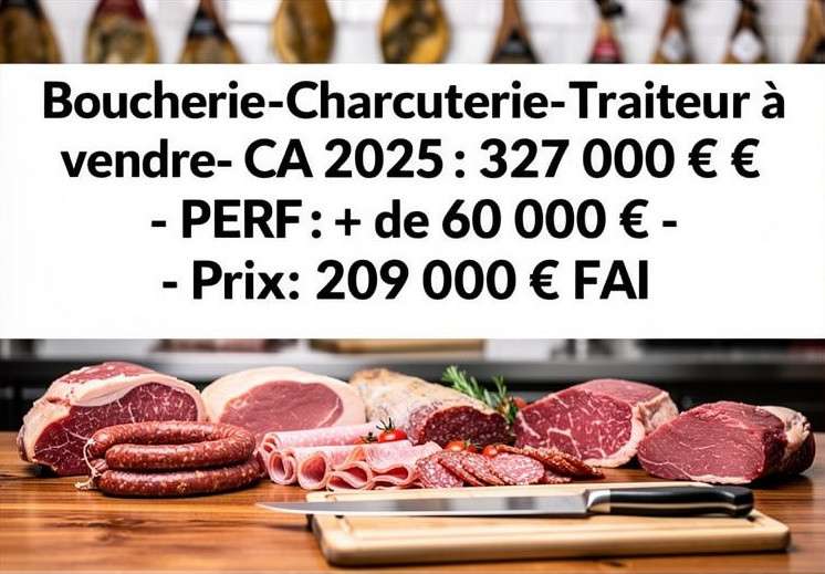 Vente FDC boucherie charcuterie traiteur à Nice