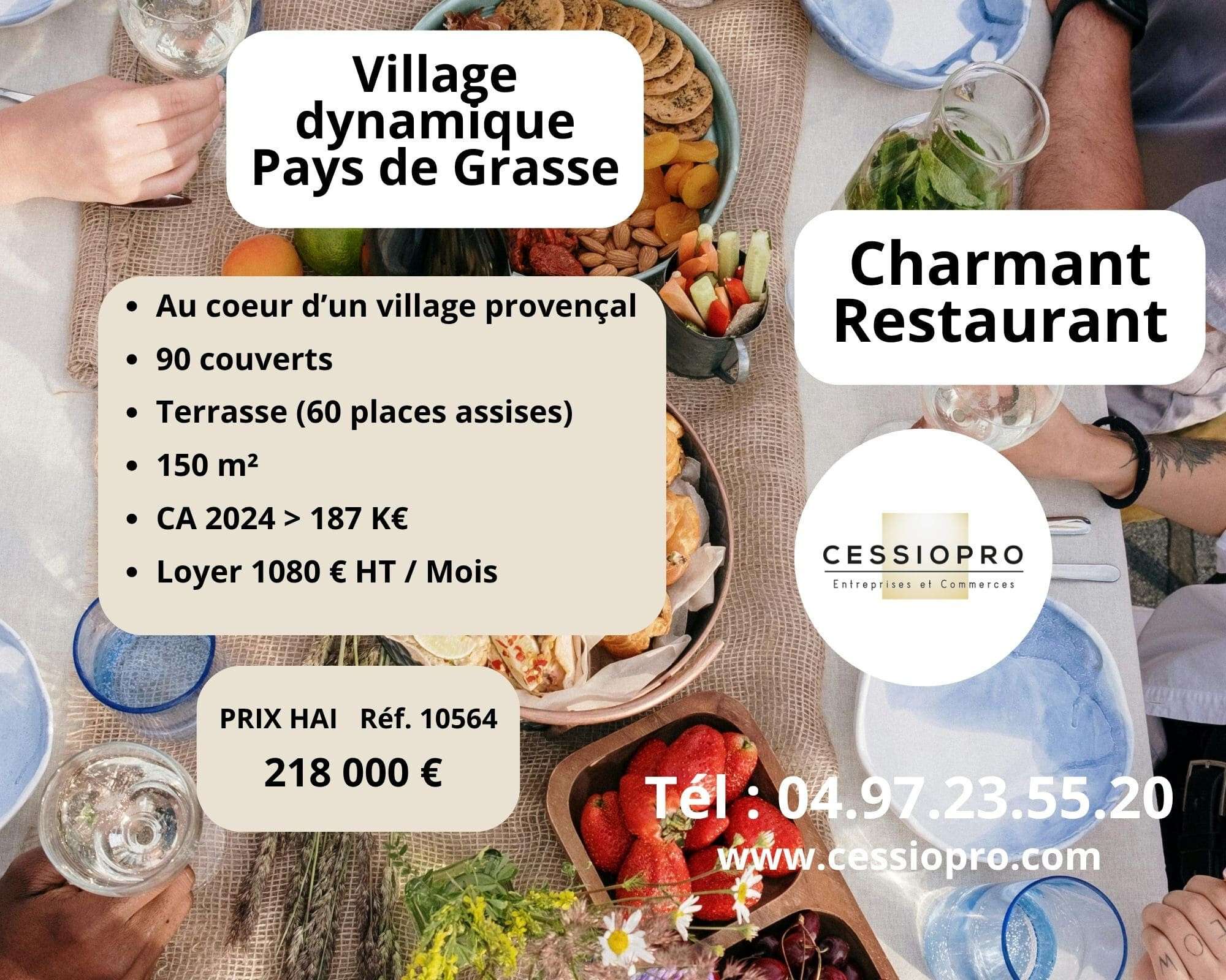 Vente restaurant idéal couple village dynamique 06