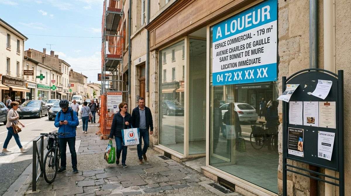 Local 179m² à louer St Bonnet de Mure Av De Gaule