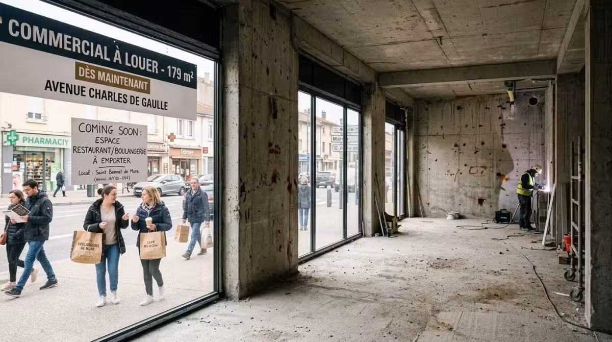 Vente local 179m² empl N°1 à  St Bonnet de Mure