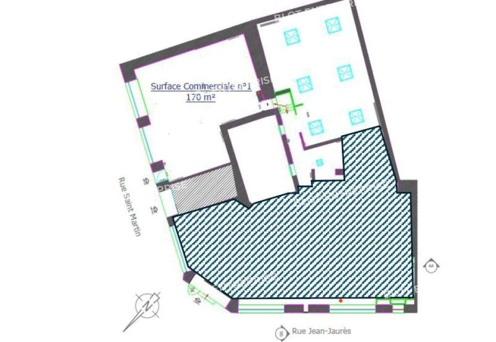 A louer local commercial 170m² Brest Saint-Martin