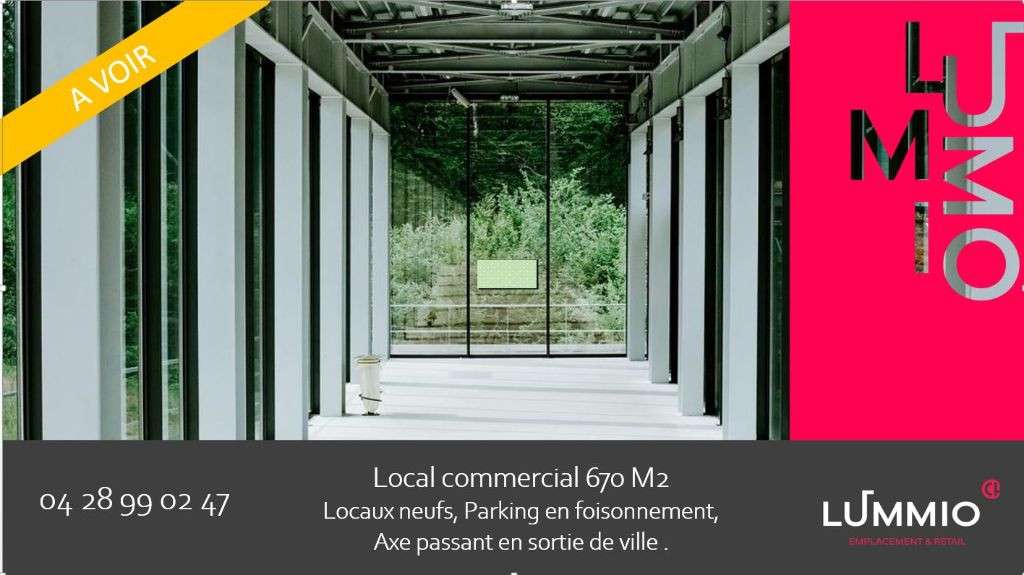Vente local commercial 670m² en sortie de Valence