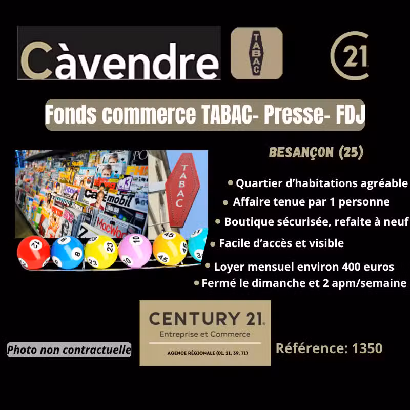 Vente joli tabac presse FDJ à Besançon