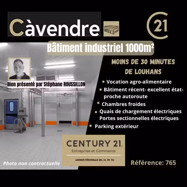 Vente bâtiment 1000m² Région Bourg en Bresse