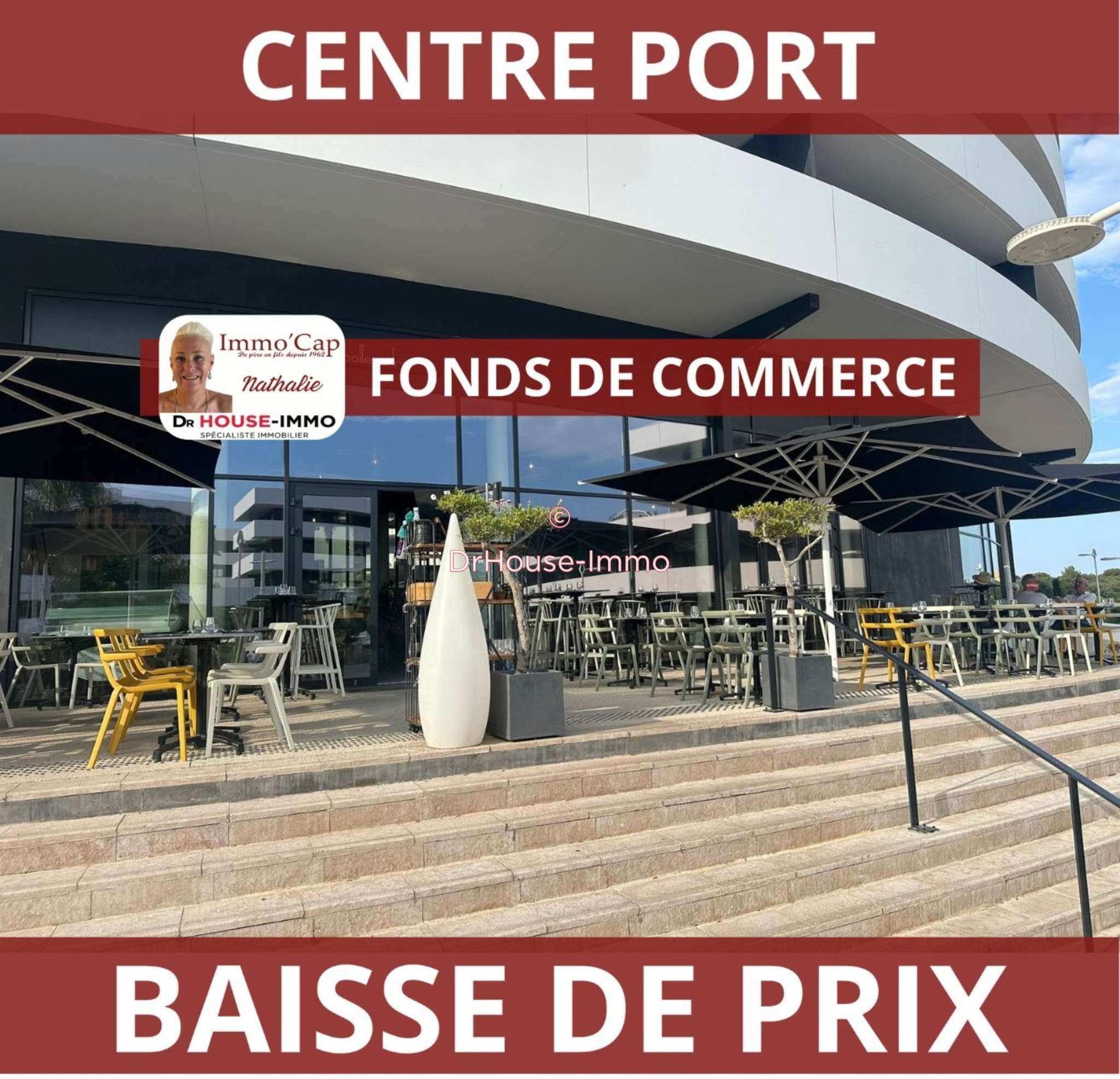 Cession restaurant 175m² empl premium Cap d'Agde