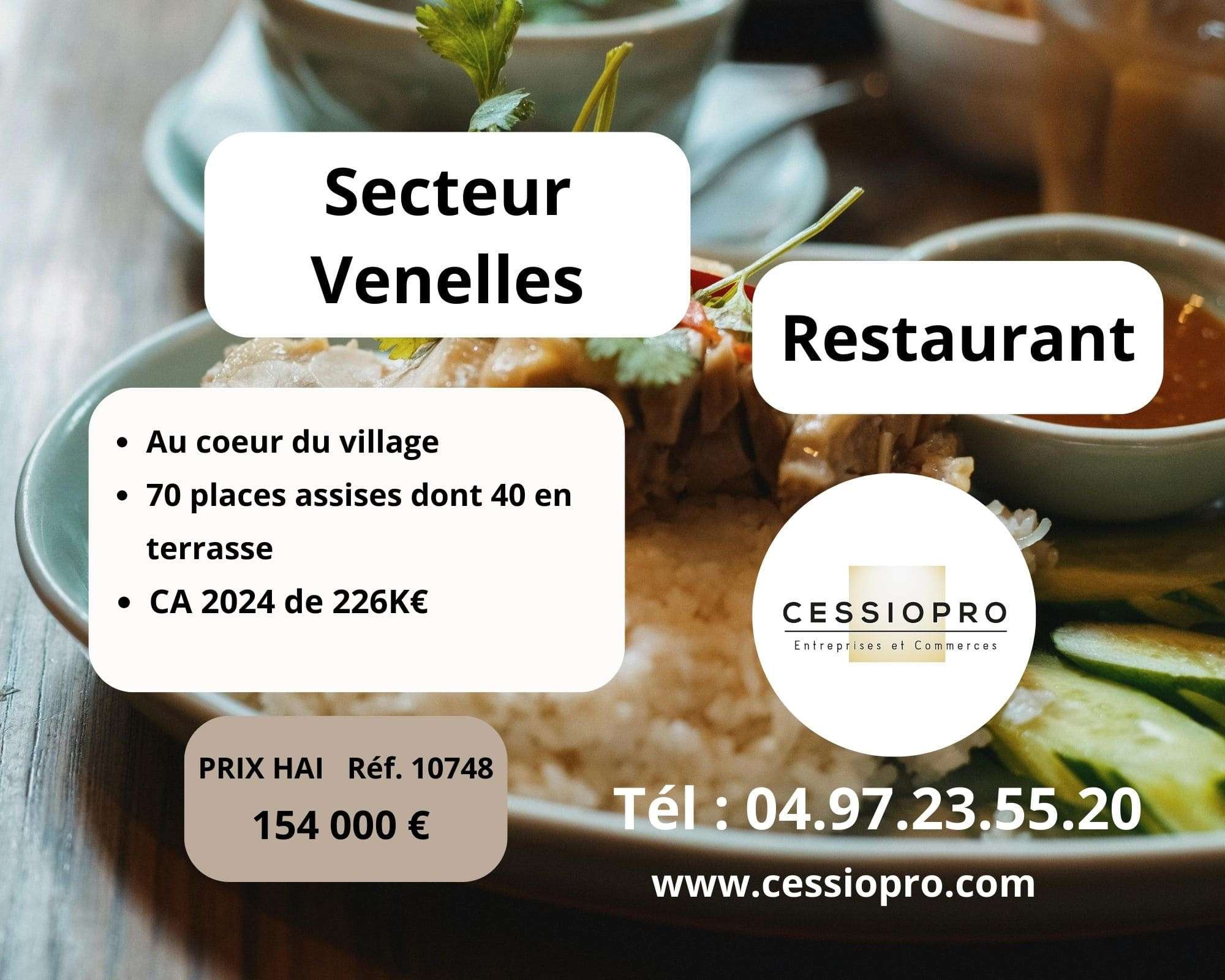 Vente restaurant secteur Venelles ca 226 k€