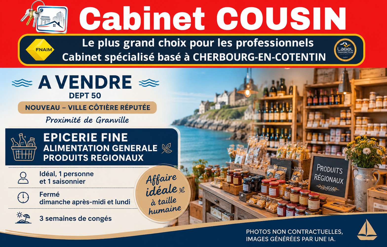 Vente FDC alimentation générale prox de Granville
