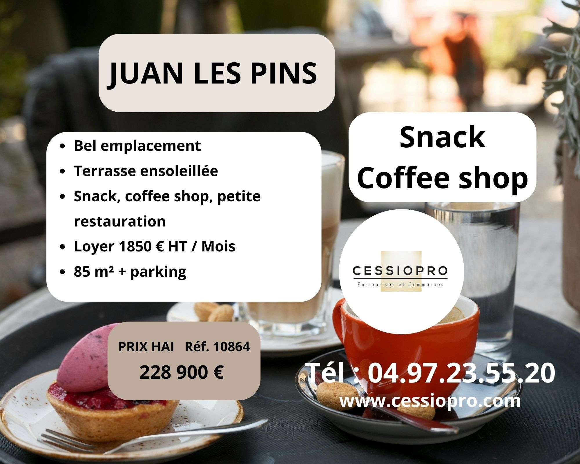 Cède snack coffee shop petite restauration dept 06