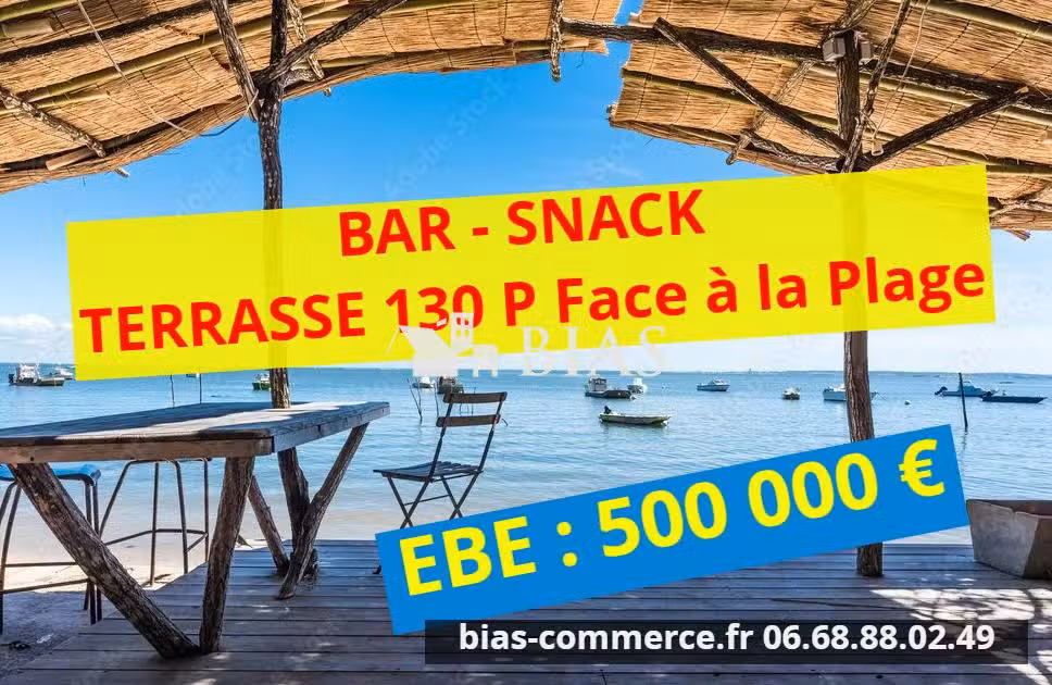 Vente bar snack lic IV terrasse 130 places dept 76