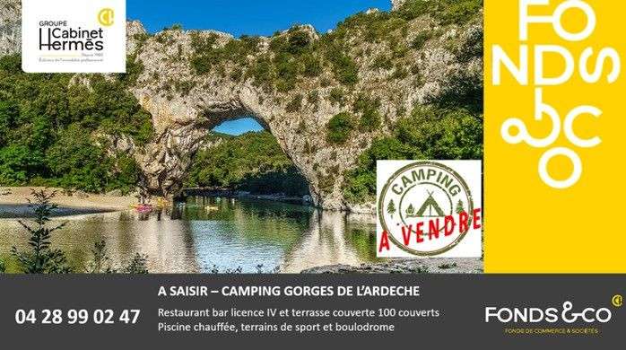 Camping à vendre dans les gorges de l'Ardèche