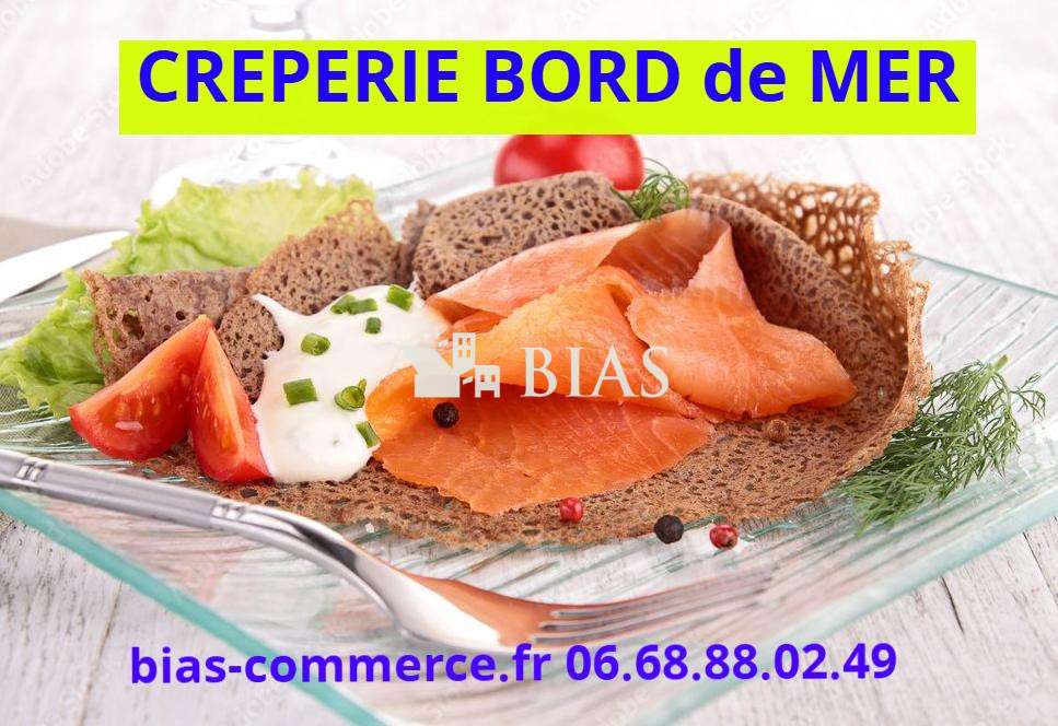 Vente crêperie station bord de mer côte Normande