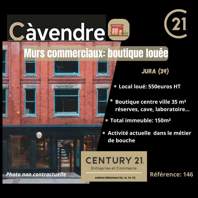 Vente murs commerciaux 150m² à Saint-Claude centre