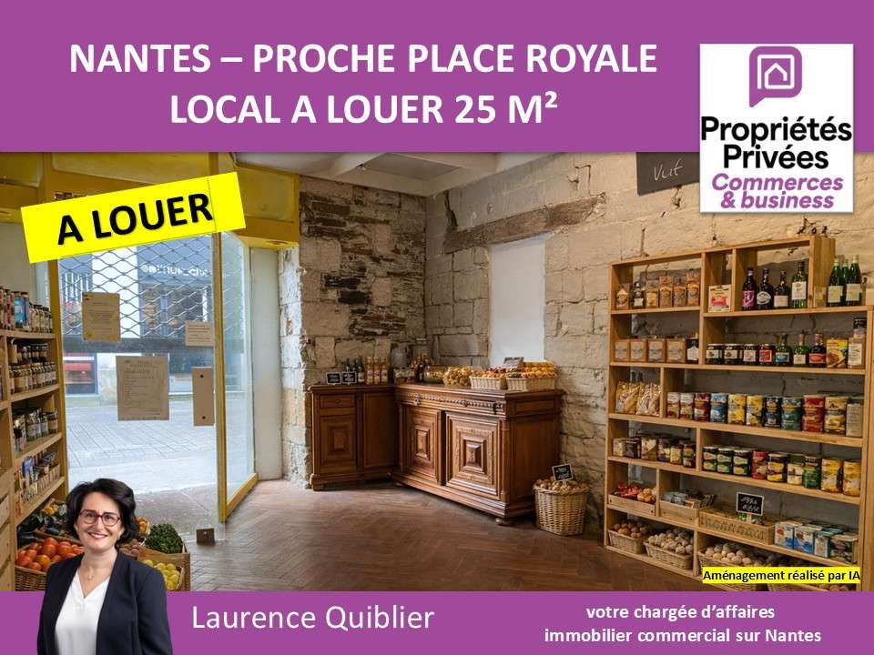Local 24m² à louer proche Place Royale Nantes