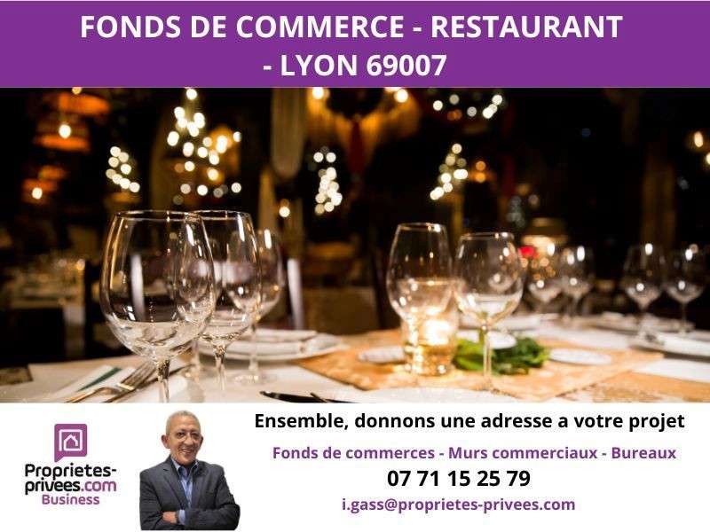 Vente restaurant 100m² Lyon 69007 empl stratégique