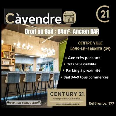 Vente droit au bail 84m² centre Lons le Saunier