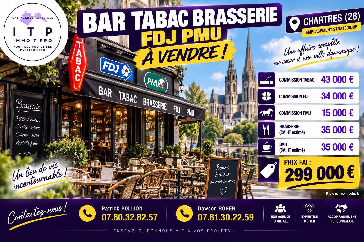 Cède bar tabac dans la périphérie de Chartres (28)