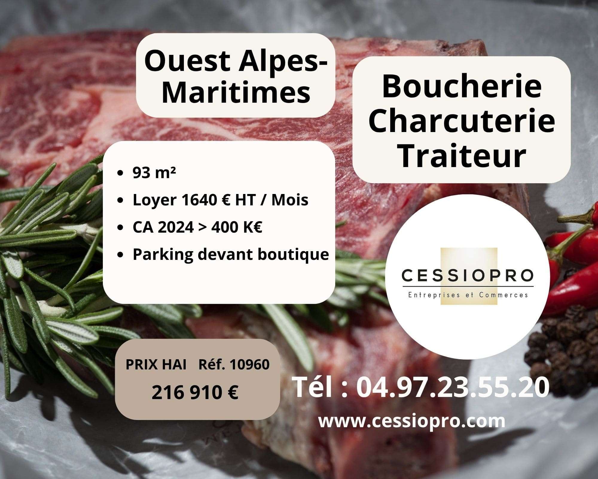 A vendre boucherie charcuterie traiteur à Grasse
