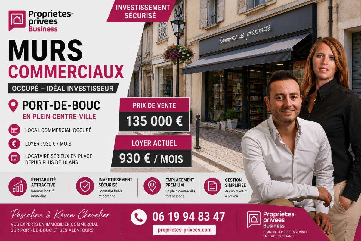 Vente murs commerciaux loués à Port de Bouc