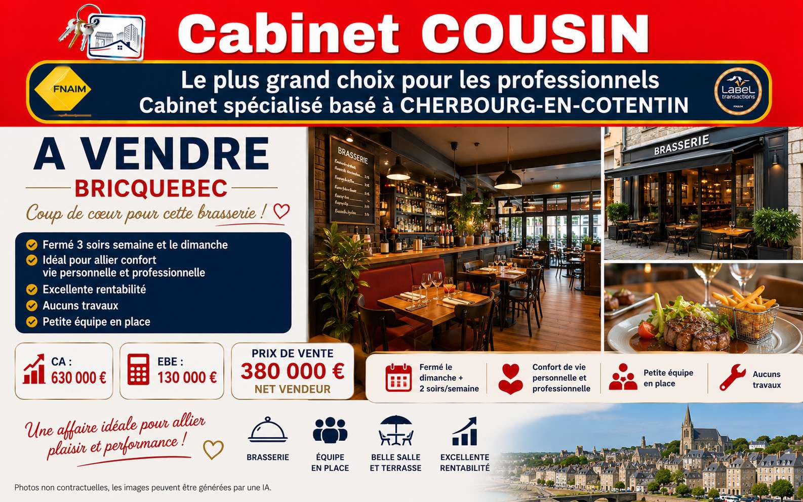 Vente bar brasserie secteur Valognes