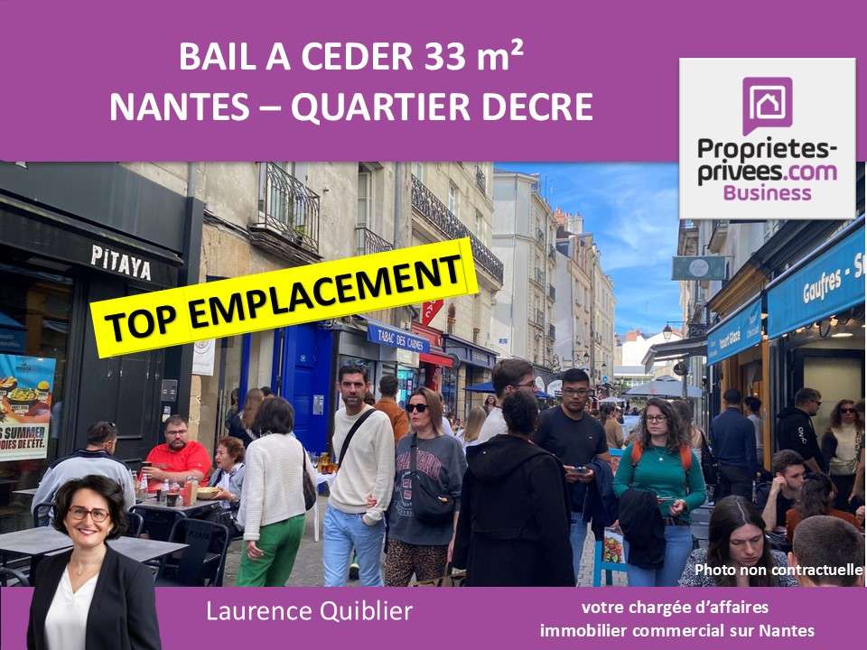 Bail à céder local de 33m² à Nantes quartier Decré