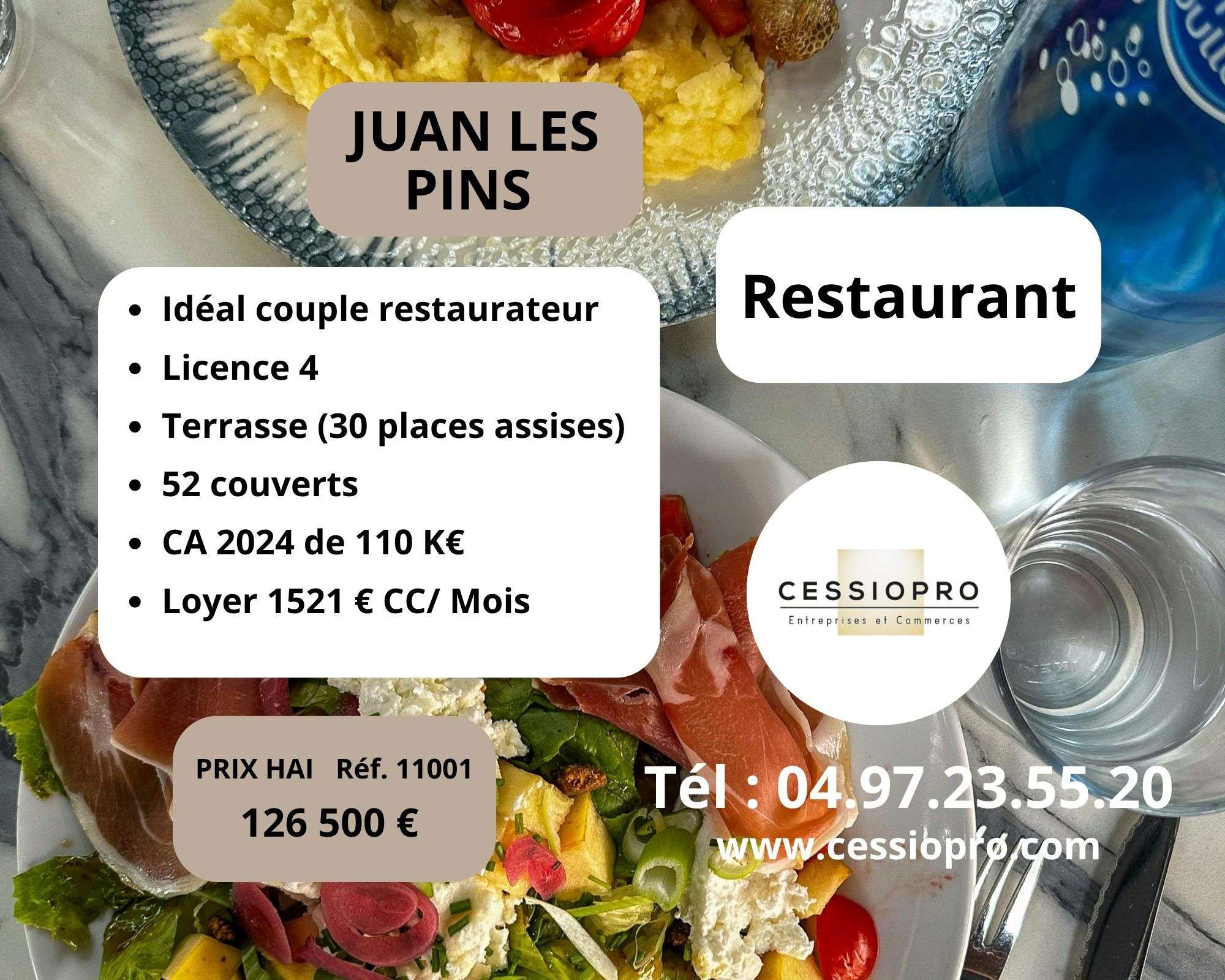 AV petit restaurant lic 4 terrasse à Juan les Pins