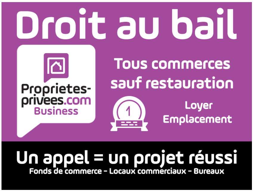A louer local commercial 64m² Reims secteur actif